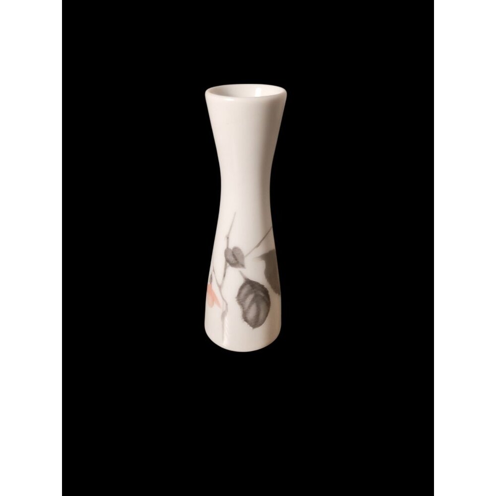 Vtg 50s Rosenthal Germany Japanese Quince bud vase Floral 6" Porcelain